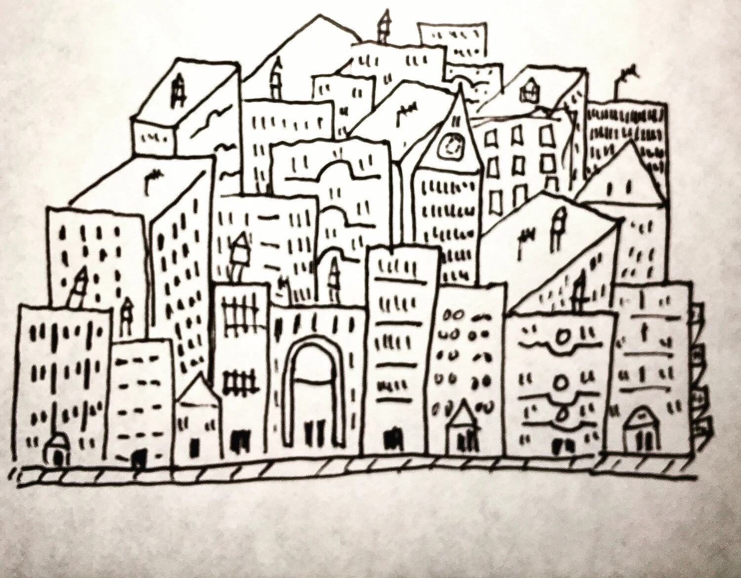 Cityscape (Marker on Envelope)
