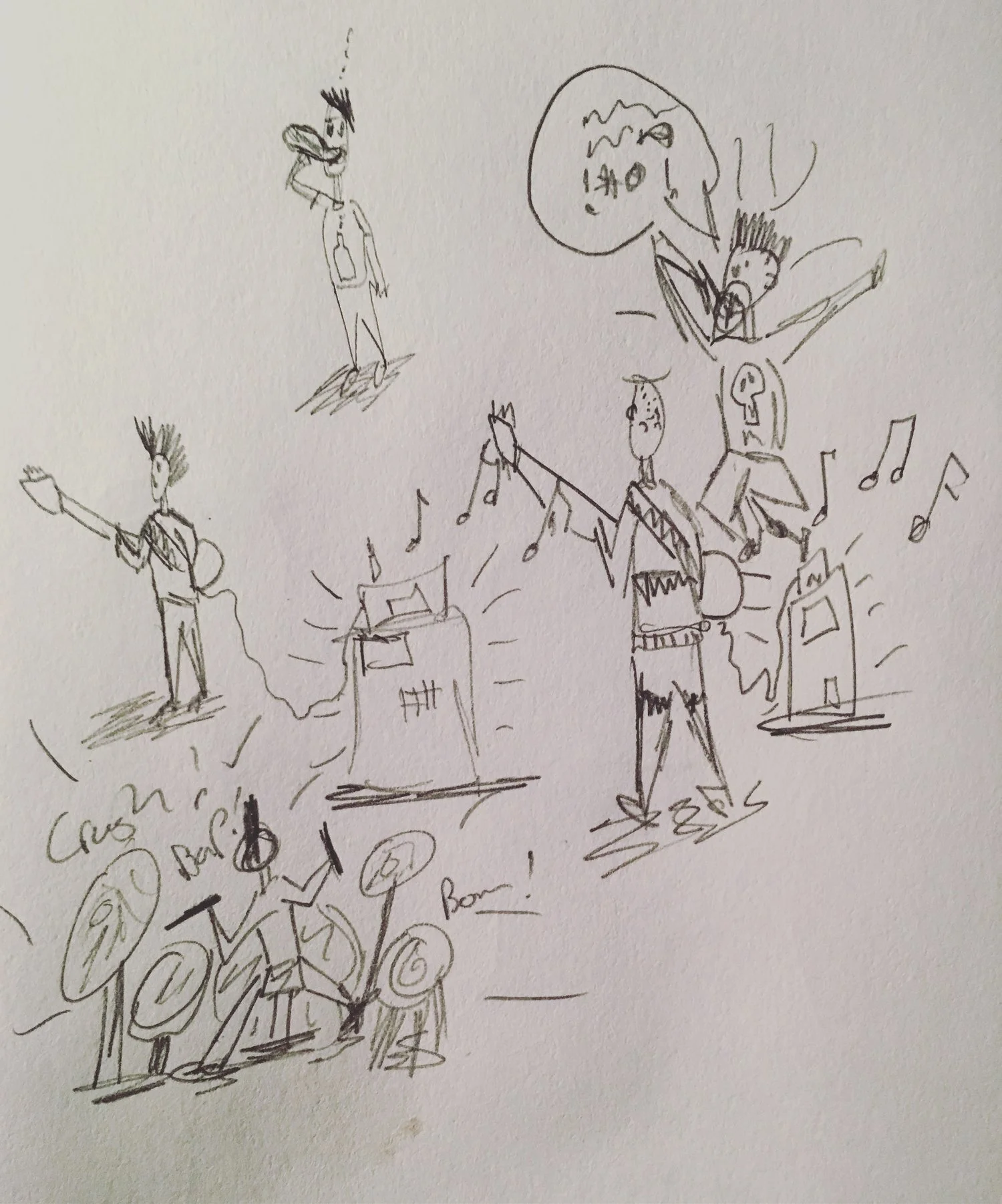 Punk Rock Show (Pencil on Paper)