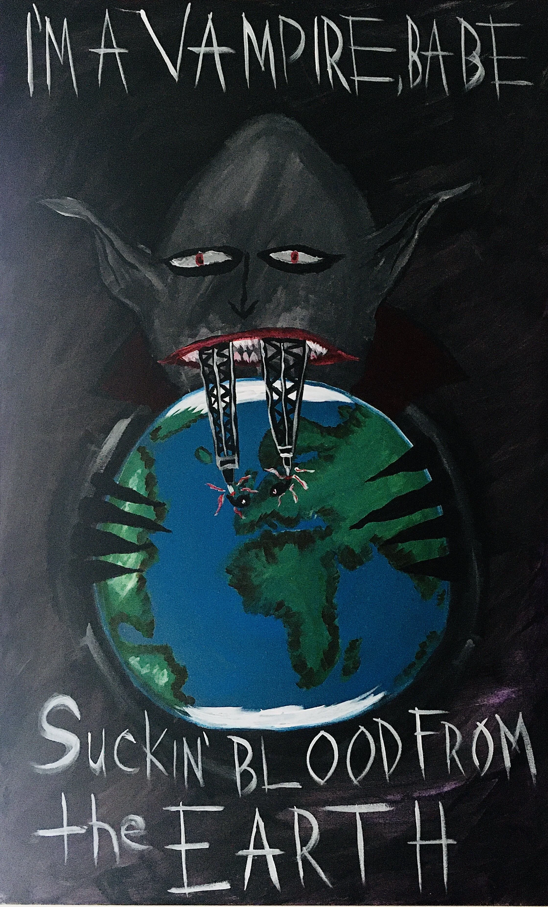 I'm a Vampire, Babe (Acrylic on Canvas)