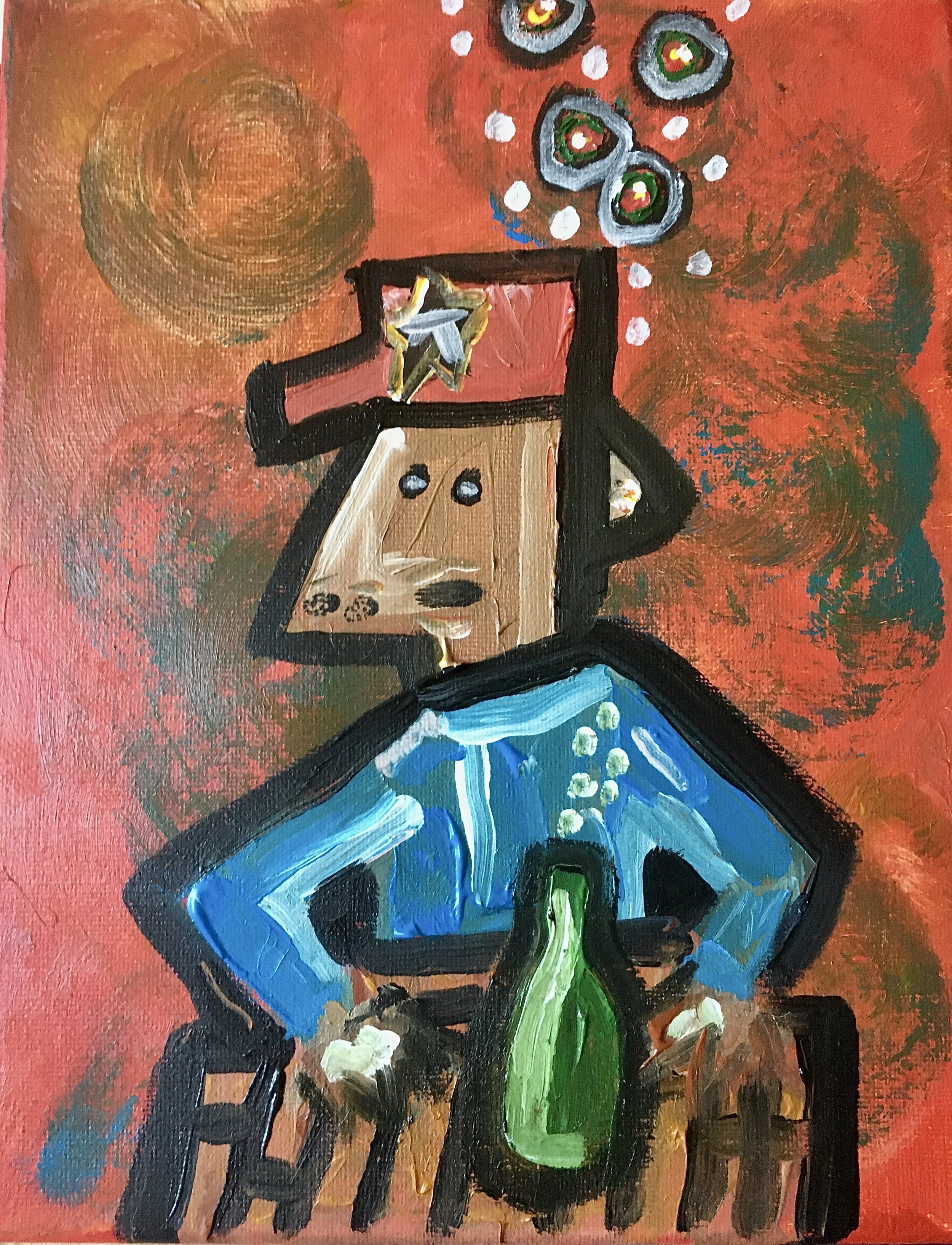 Drunken Communist (Acrylic on Canvas)