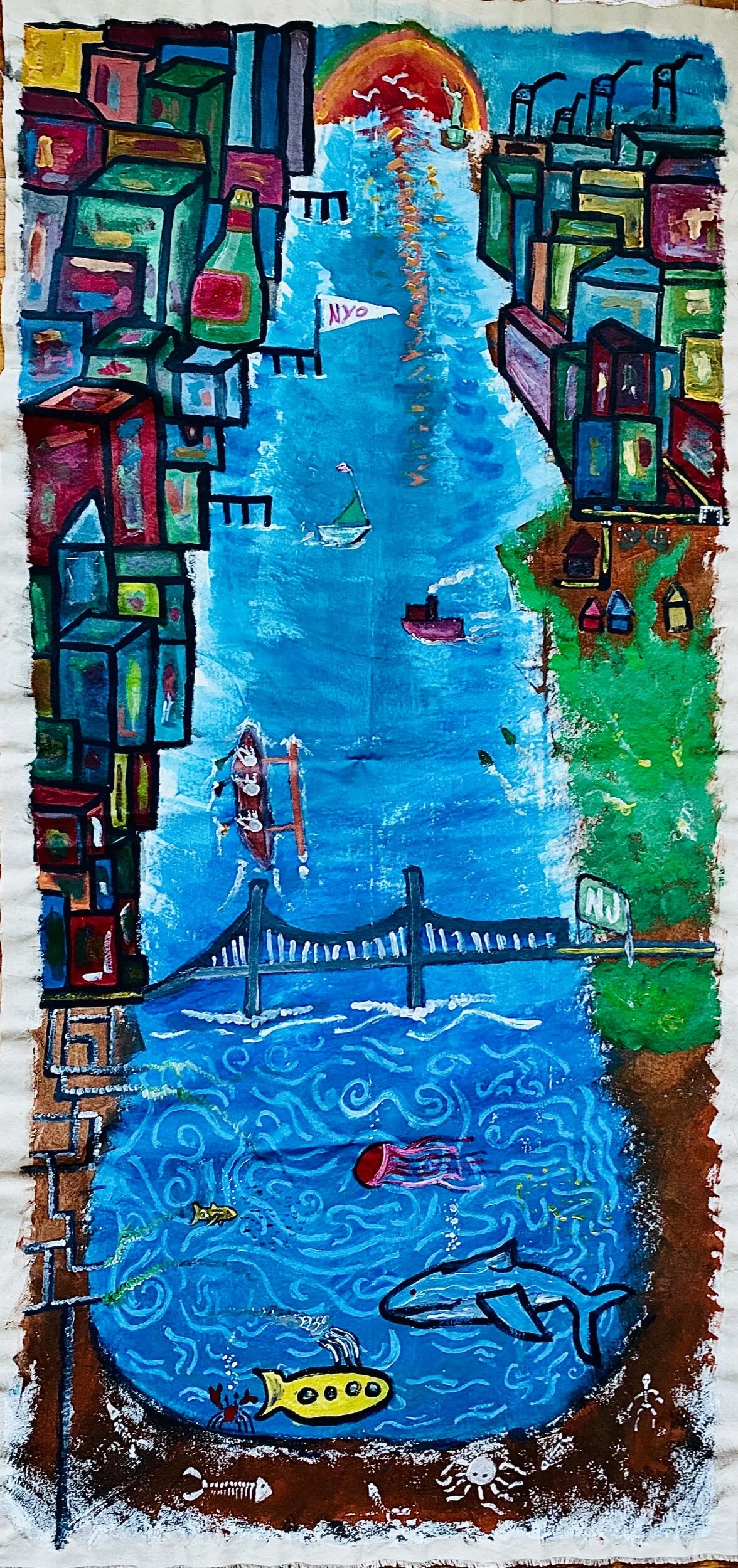 Hudson River - Acrylic on Canvas