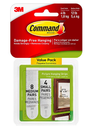How to use Command strips to hang pictures easily