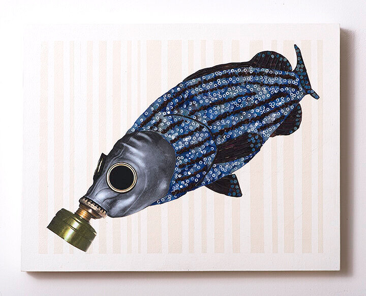 Blue Fish with Mask