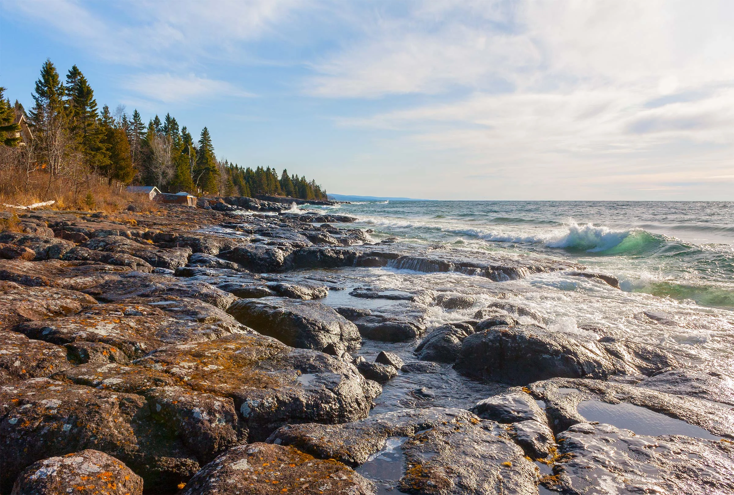 Rugged, picturesque shoreline