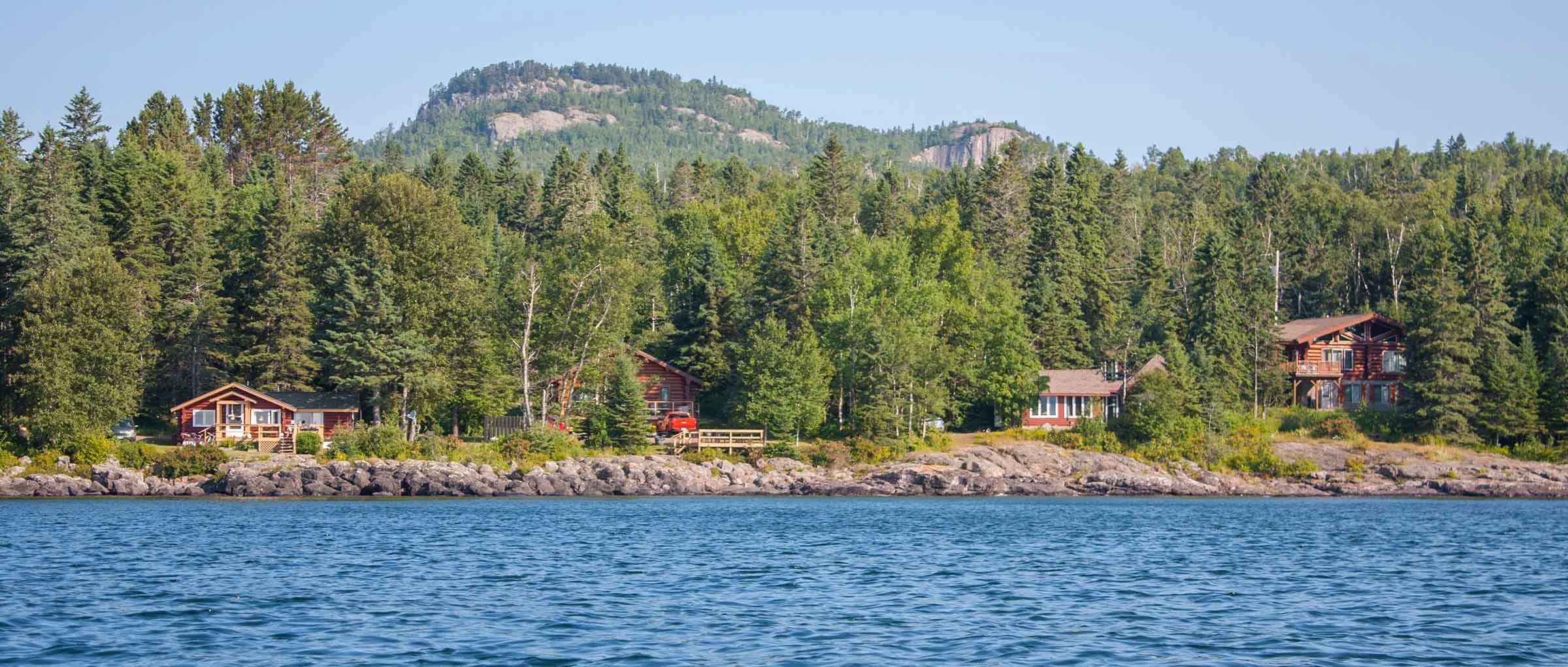 Left to right: Center, Pine Stuga, East and Autumn Trail. Carlton and Tofte Peak in the background.