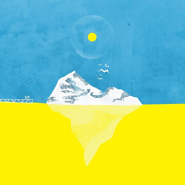 A little local inspiration... #illustration #graphicdesign #flatdesigns #yellow #blue #iceberg #print #newfoundlandandlabrador #newfoundlandartist #newfoundland #newfoundlandart #photoshop #adobe
