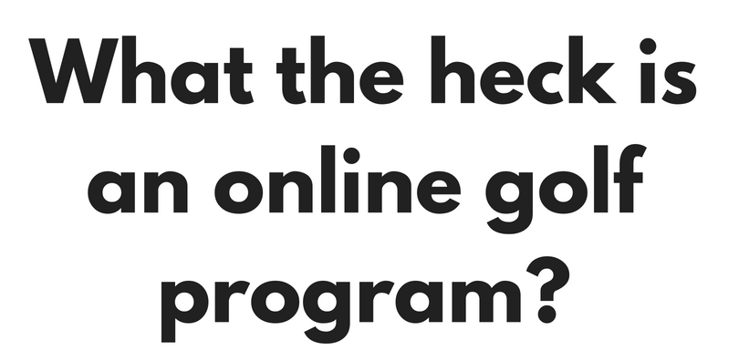 What in the world is an online golf program & how does it work?