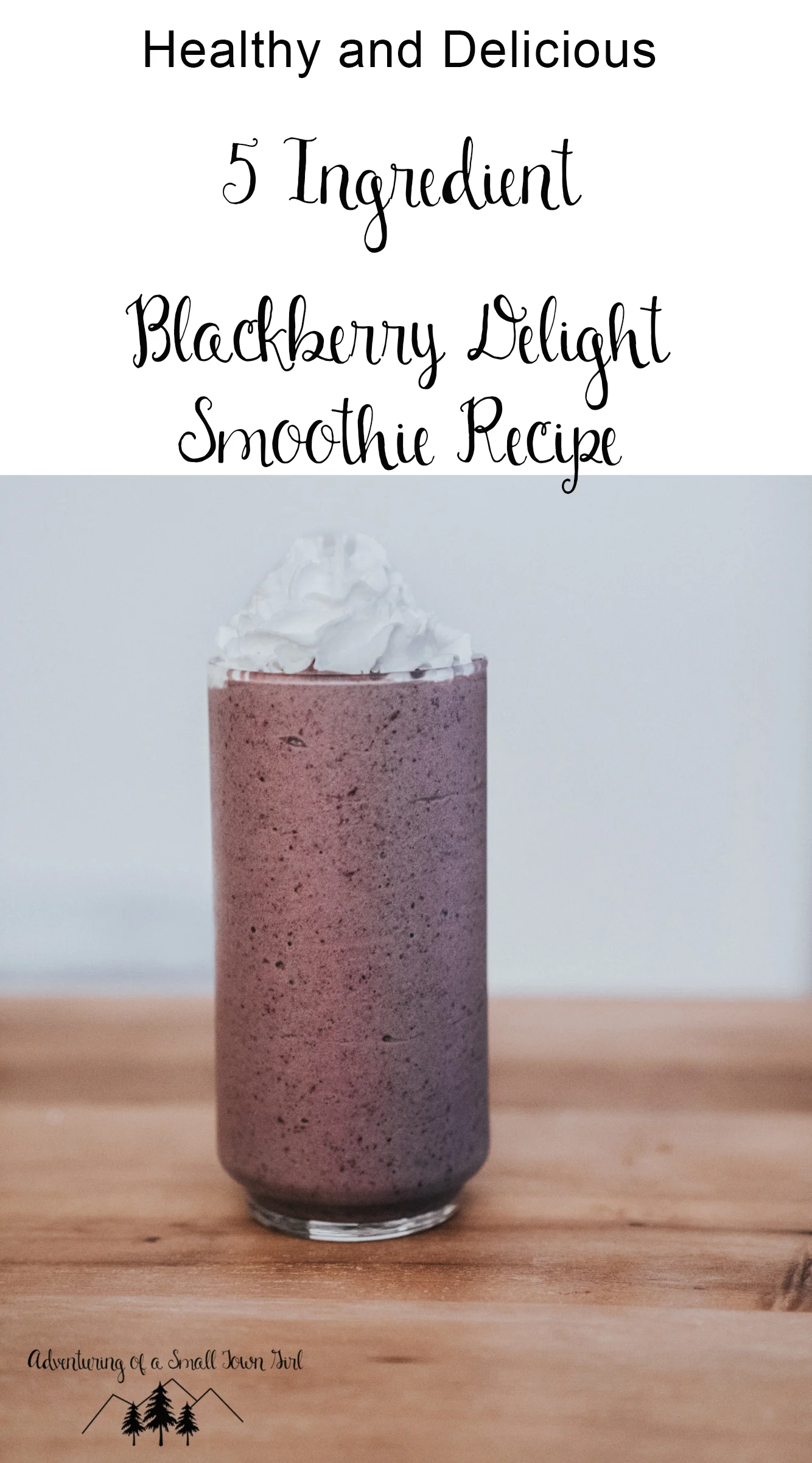 5 Ingredient Blackberry Smoothie Recipe by Adventuring of a Small Town Girl ..jpg