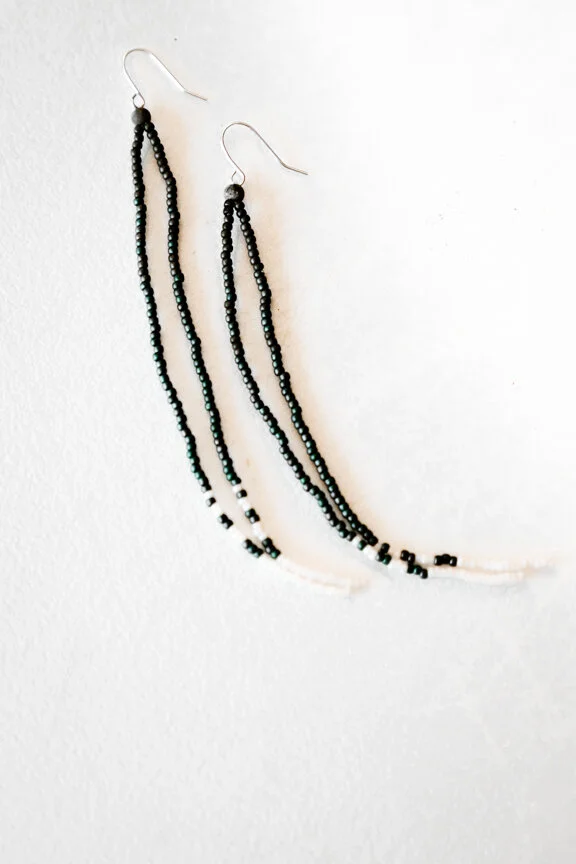 Shoulder Duster Earrings - Handmade Beaded Earrings by Bessie Roaming-27.JPG