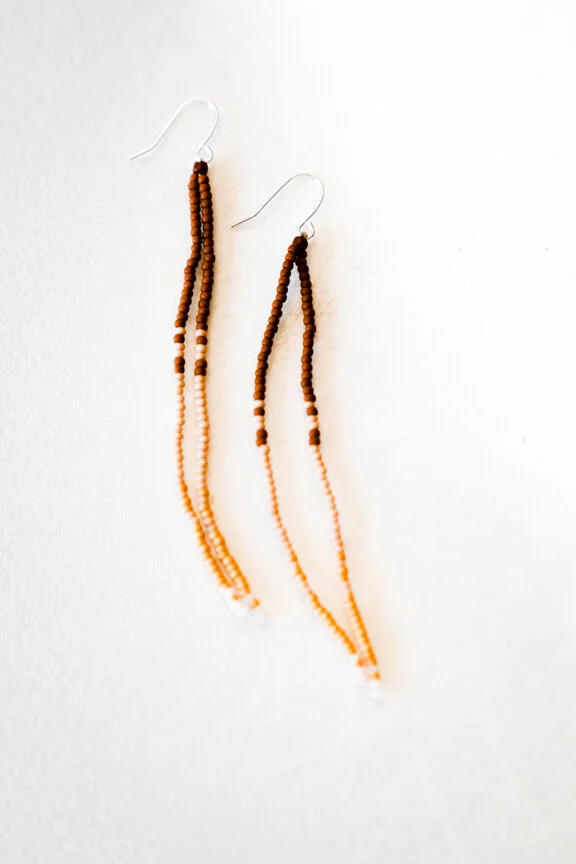 Shoulder Duster Earrings - Handmade Beaded Earrings by Bessie Roaming-32.JPG