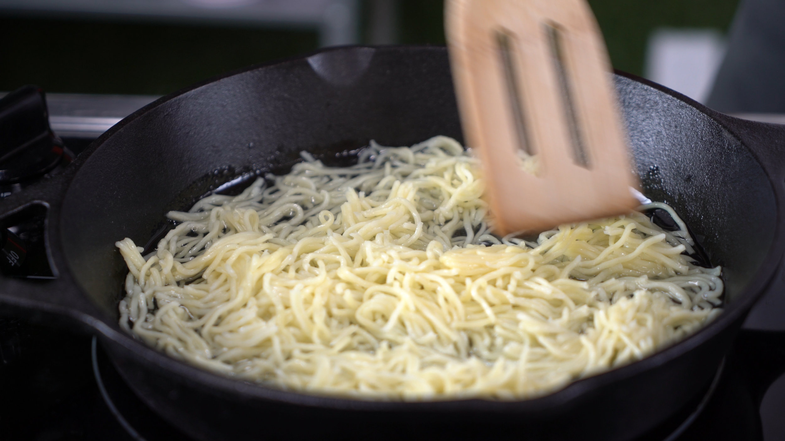 step 3. stir fry the noodles
