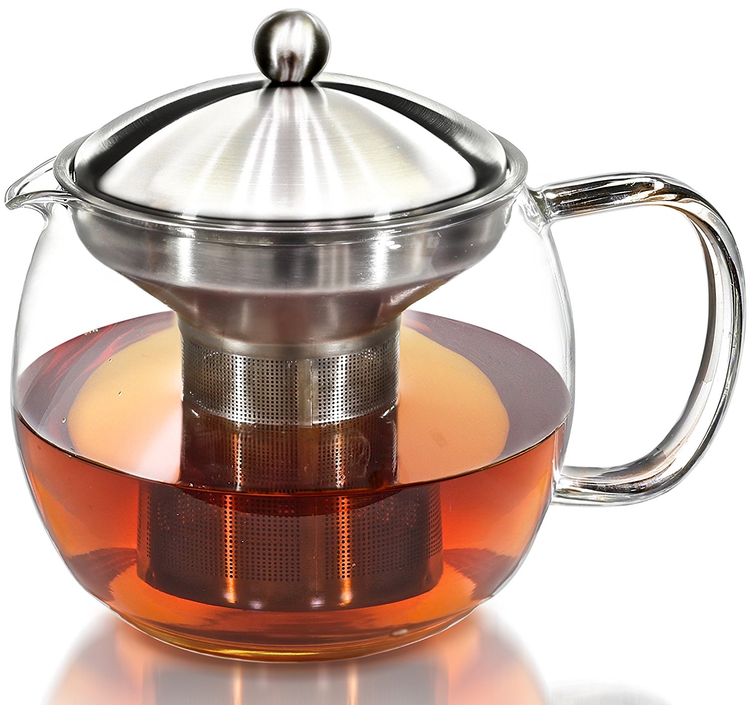 Glass Teapot with Infuser XAGOO Glass Teapots Large 1500 ml Blooming and Loose Leaf Tea Pot with Stainless Steel Infuser 