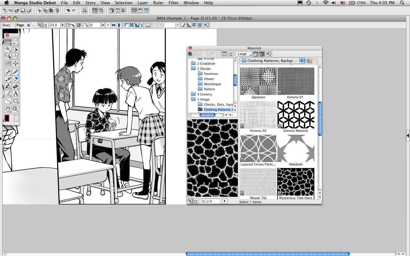 Manga: Selecting your drawing tools