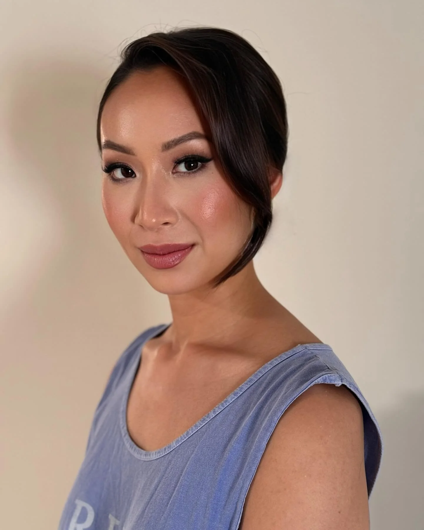 @emilybridalmua does it again! 
And a clean polished French twist from Kait is the cherry on top for @asiayip &lsquo;s tea ceremony today🍒