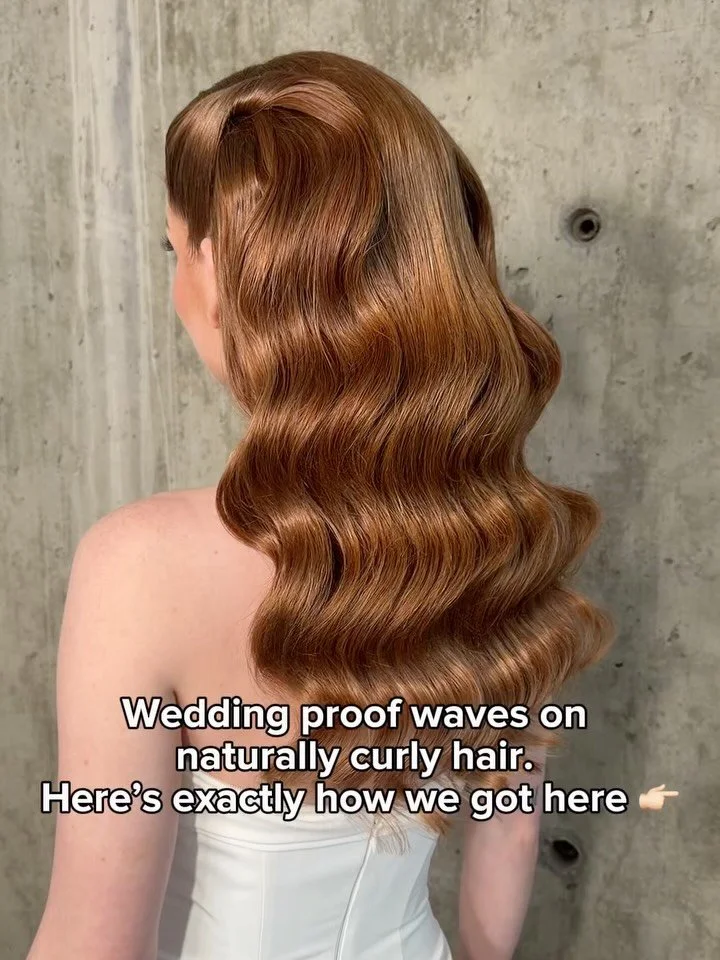 Megan&rsquo;s hair was not going anywhere and we made sure of it 👌🏻 

A dream team wedding morning with the absolute GOATS in Edmonton 
@emilybridalmua &lsquo;s bridal beat never misses!
@kdartistry_ 
@calvinalexandr 

➰Curly hair is its own beast 