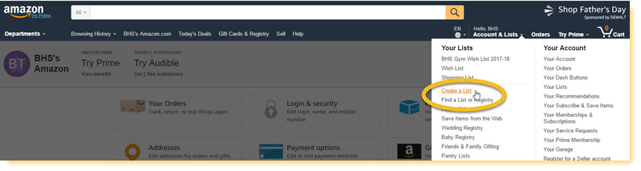 Step by step instructions for creating a teacher wish list using the Amazon list tool and connecting it to your Amazon Associates fundraising links.