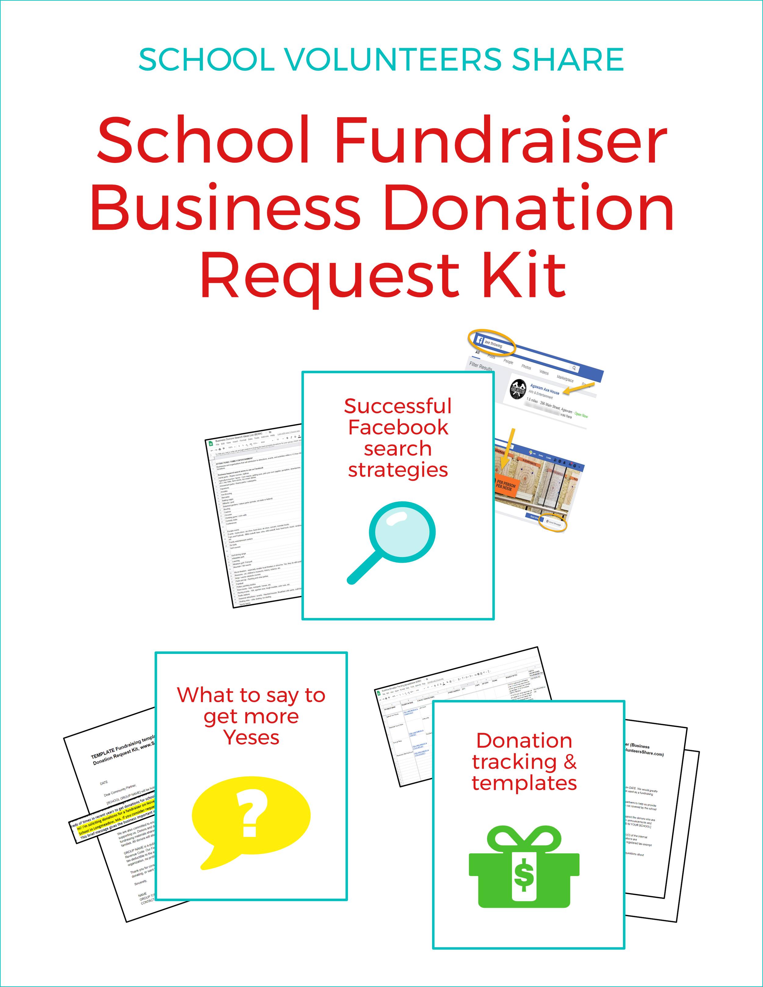 School Fundraiser Business Donation Request Kit Get fantastic raffle and auction donations from local businesses the easy way using Facebook! Perfect for school volunteers who Hate asking businesses for donations, especially in person or over the ph…
