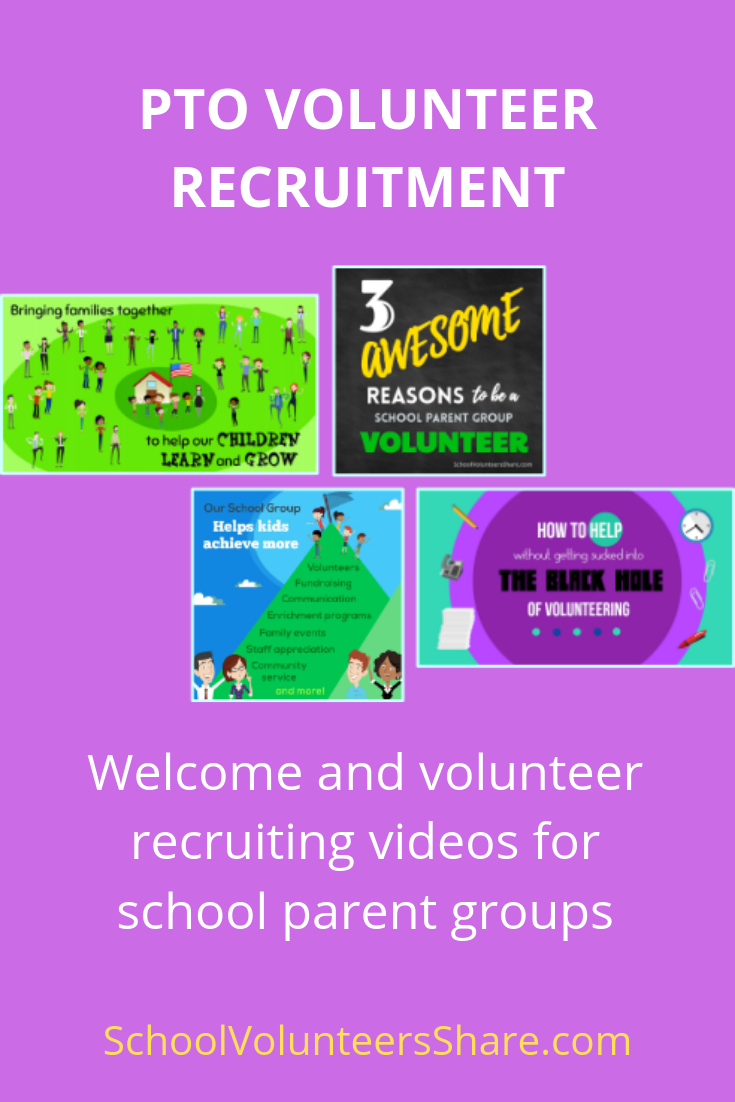 PTO Volunteer Recruitment and PTO welcome videos