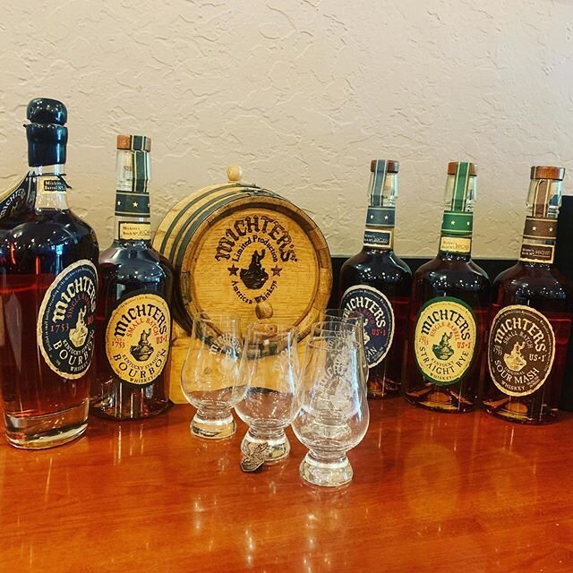 Macario just dropped off Michter&rsquo;s Glencairns and pot still pins for our 3 course, 5 whiskey @michterswhiskey Zoom on Monday 6/1. Give us a call or check it out on EventBrite.com.  We will be doing this every Monday while it stays legal to sell