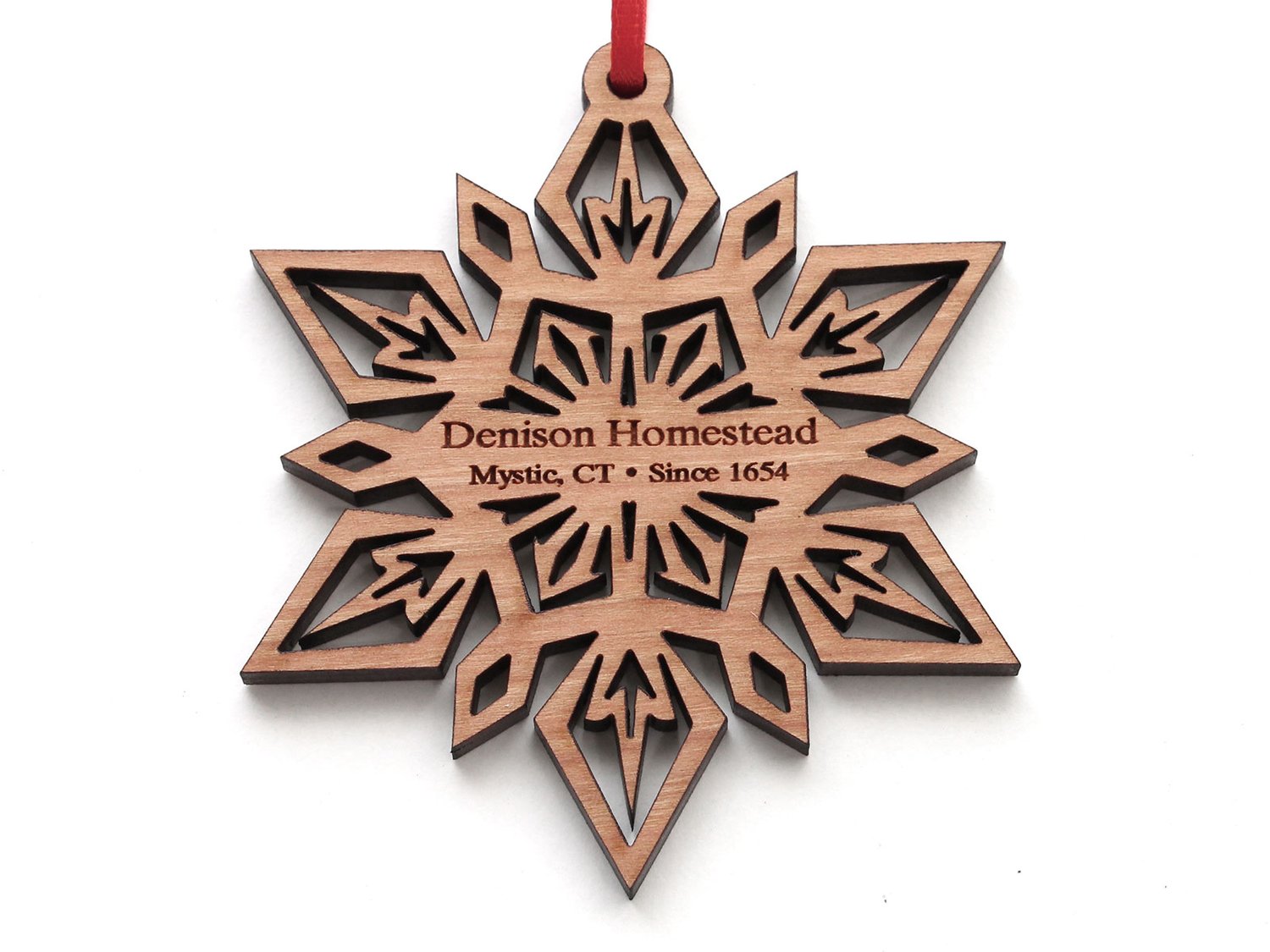 WOODEN SNOWFLAKE ORNAMENT #30155 — Denison Homestead Campus