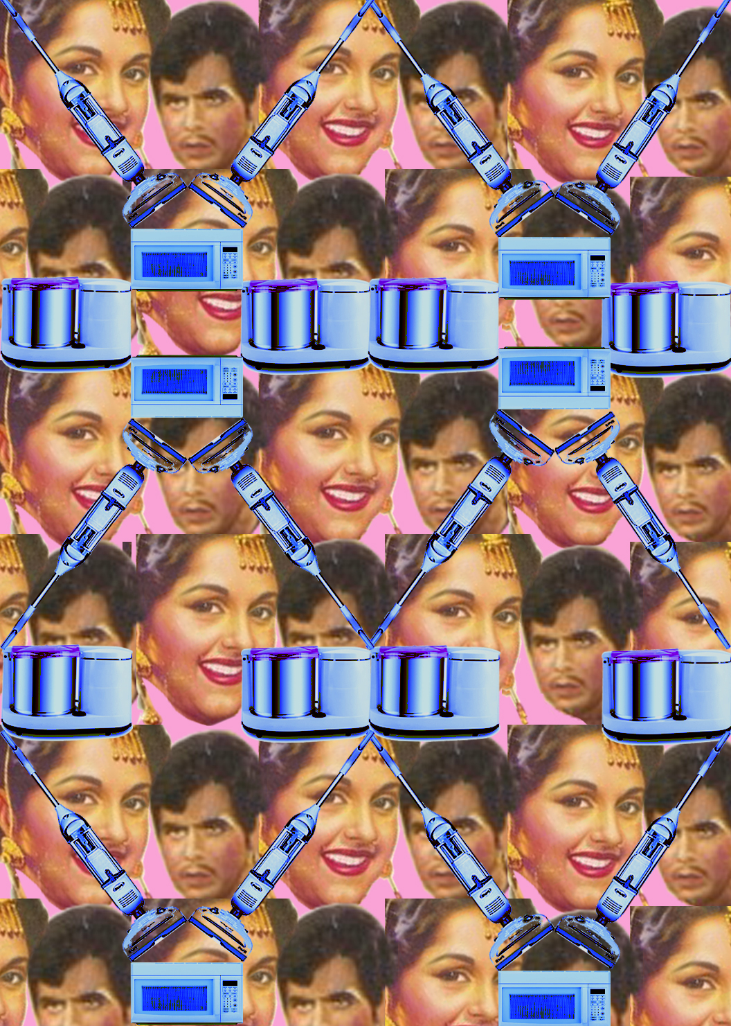 Baby Pink and Blue...Looking at You (2017) Digital collage