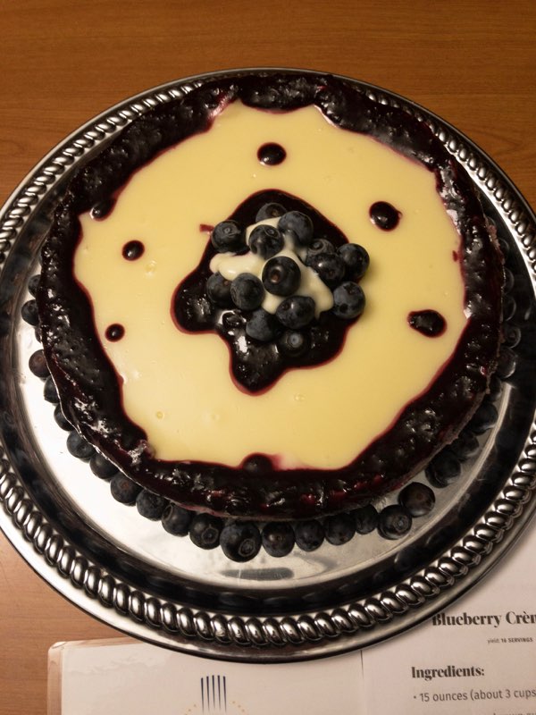 2nd place - Annamaria Esplen - Blueberry Crème Fraiche Cheesecake