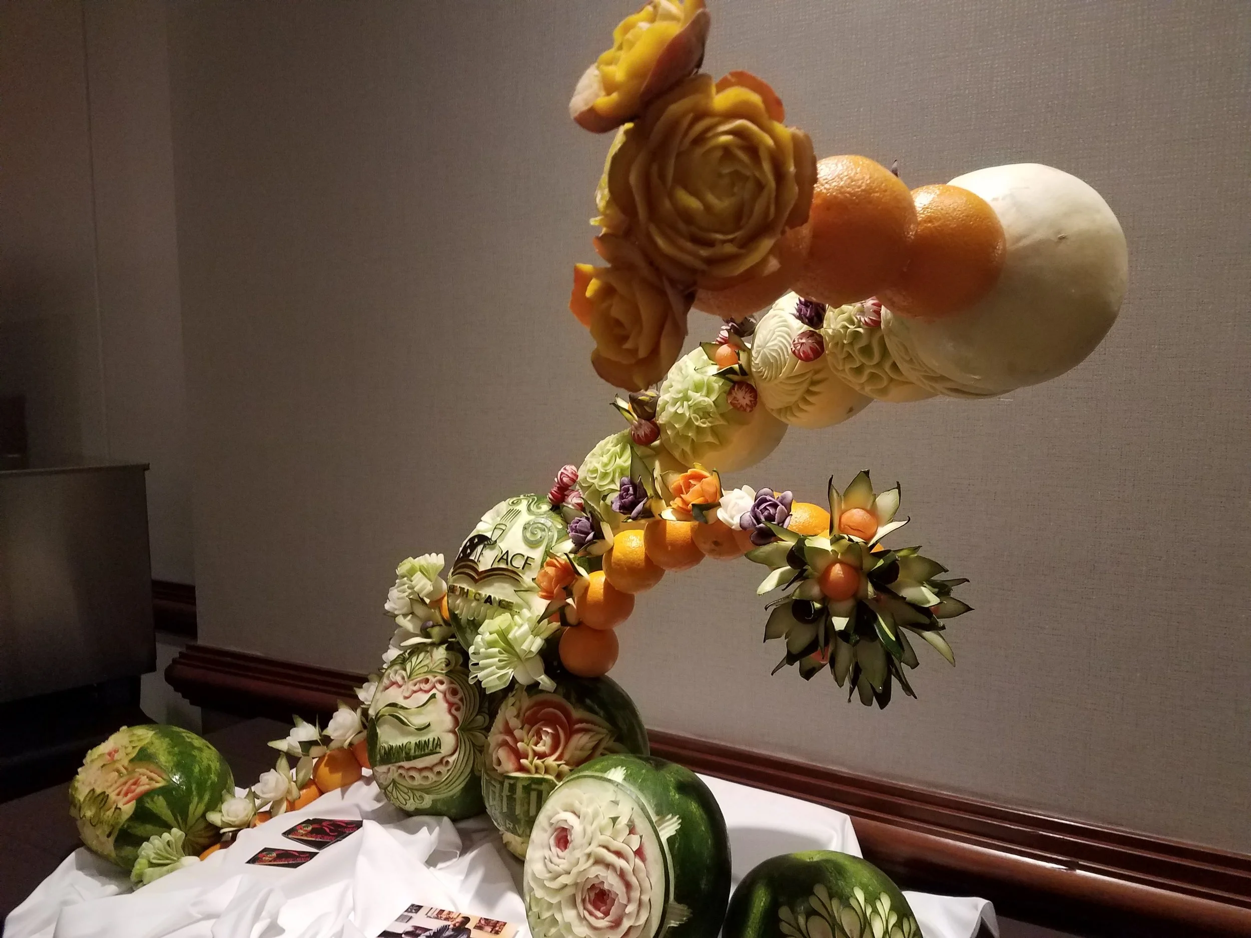 Fruit Carving from the Welcome Reception at Chef Connect