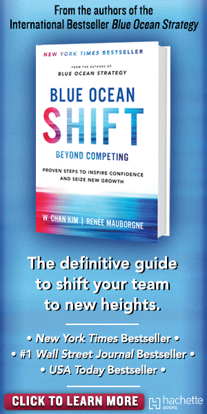 Live Intent Ads for Blue Ocean Shift for Hachette Books.