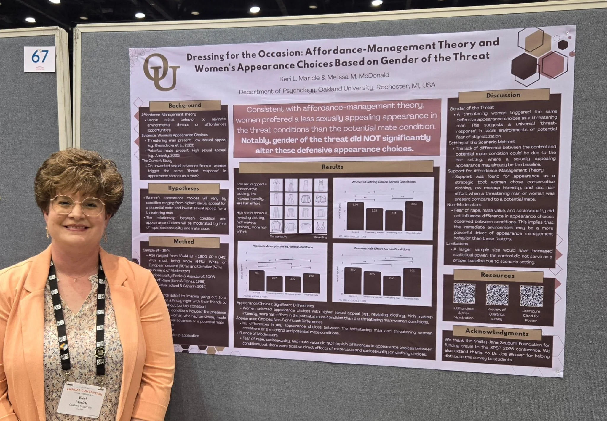 Keri presenting her research at SPSP 2026