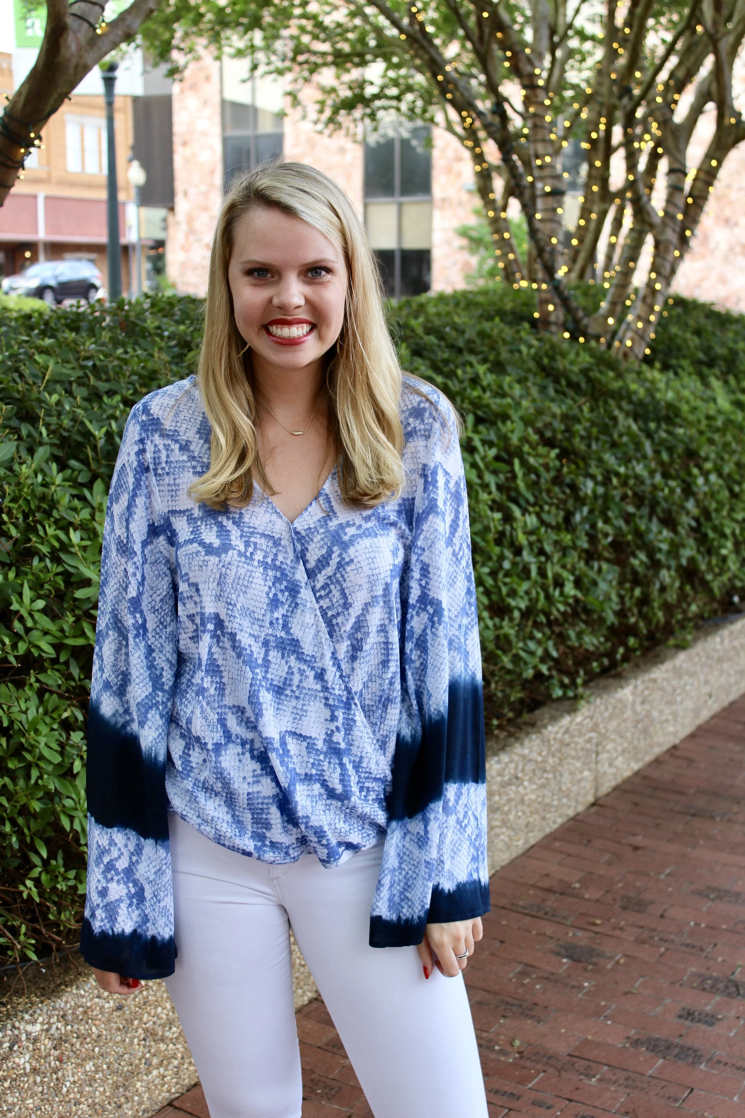 Blue and Bell Sleeves