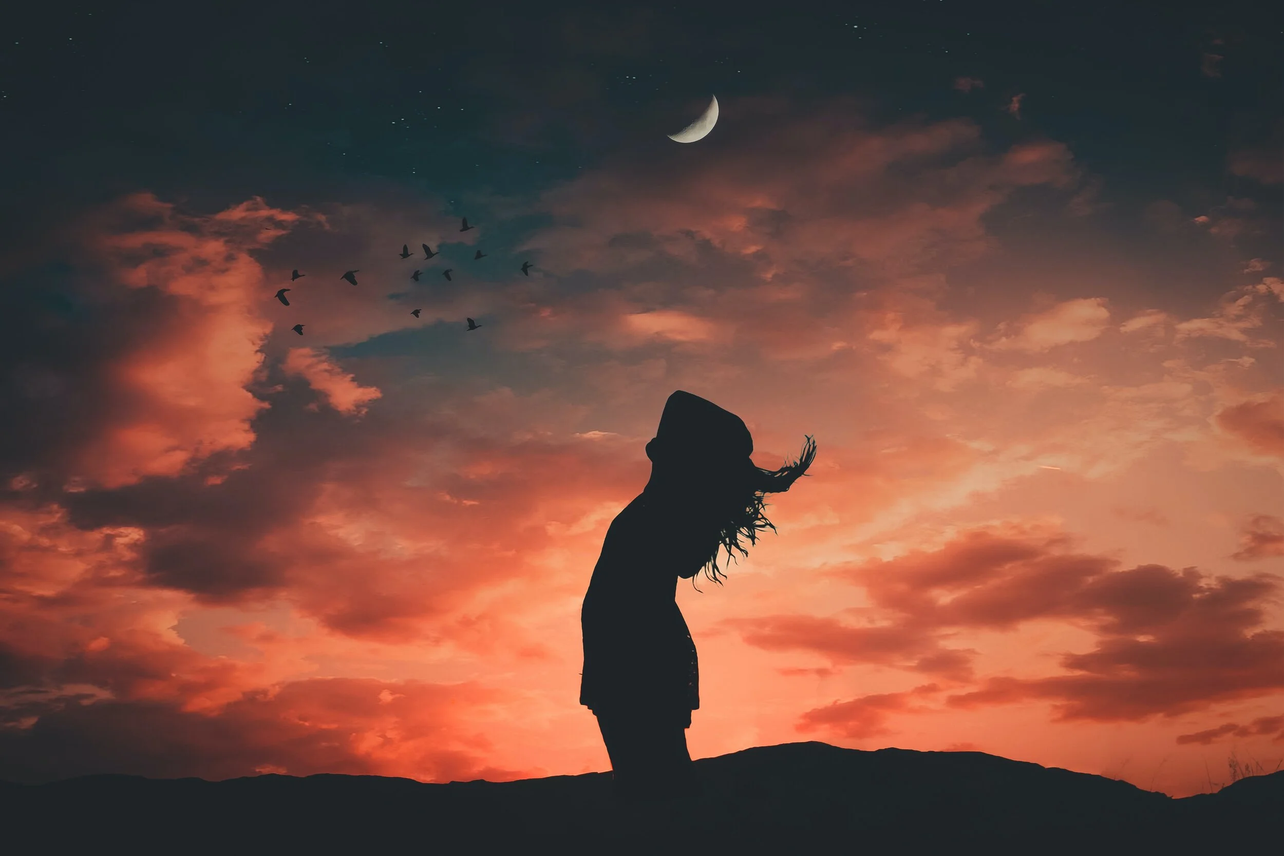 silhouette-photo-of-woman-during-dawn-1835016.jpg