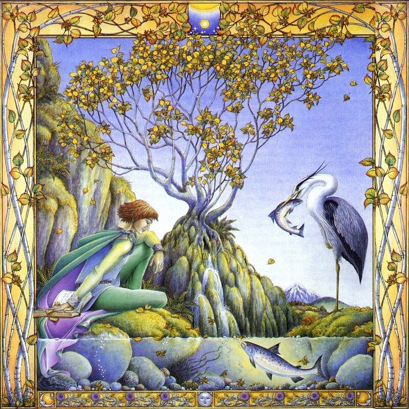 The Hazel Tree, from “The Celtic Lunar Zodiac” by Helena Paterson, Illustrated by Margaret Walty.