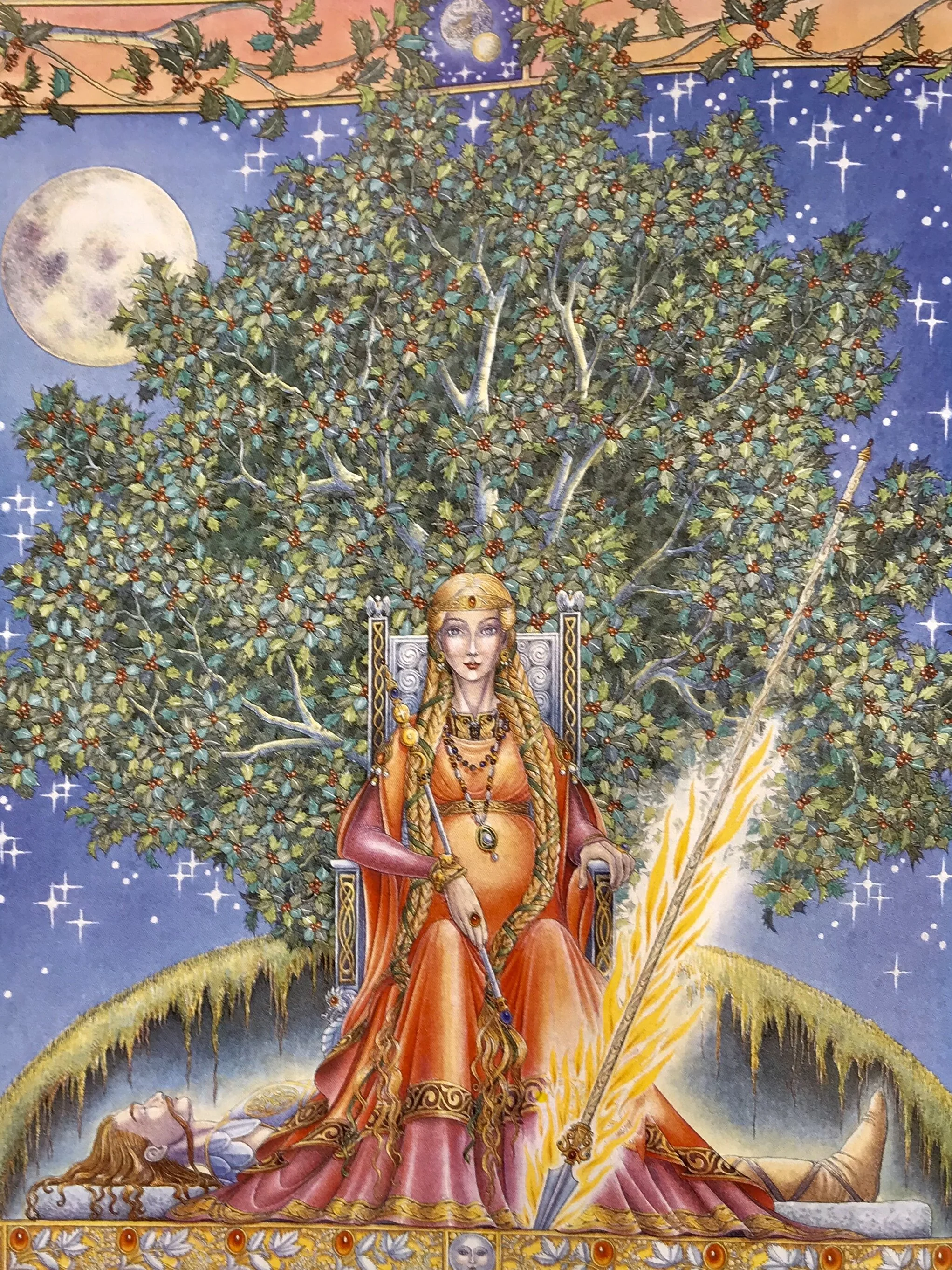 The Holly Tree from “The Celtic Lunar Zodiac” by Helena Patterson.