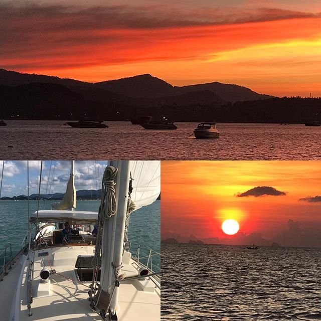 Stunning sunset sailing on Geronimo just one of Sailing in Samui stunning boats! #sailinginsamui #sailing #tripadvisor #airbnb #sunset #kohsamui