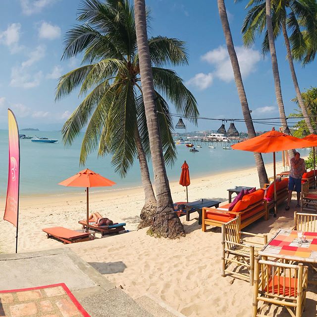 Secret Garden beach cafe close to Baan Jasmine - great Thai Food, location and beach! #koh samui#samui #visitthailand