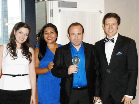 Nicole Haslett, Mellissa Fajardo, Nicholas Fox (Portland Opera Chorus Master and Assistant Conductor), and Ian Jose’ Ramirez