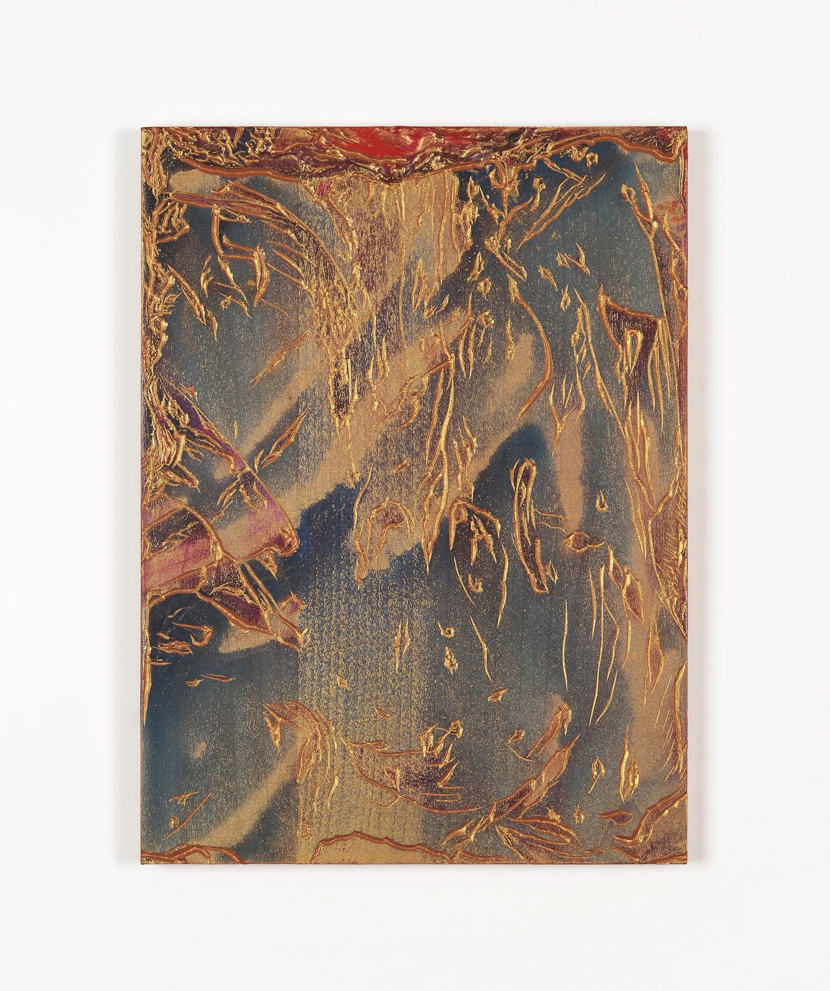   You have saved me from the depths of the grave   2024-2025  Acrylic on Japanese Magnolia  20x14.9x1.1cm 