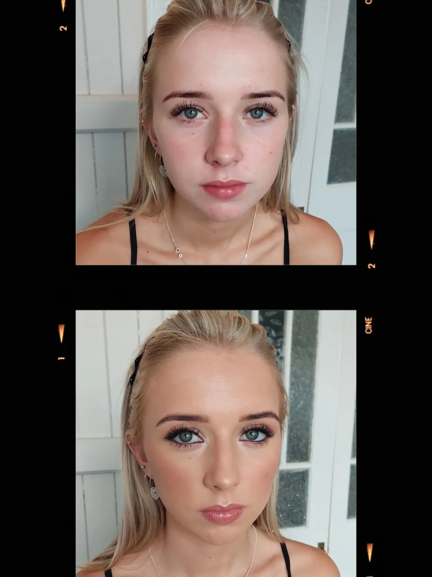 ✨ Foundation is key in any makeup look... Paige's formal spray tan had faded on her face, making it essential to match her chest tone. 

We went for a smokey liner shimmer eye look to match her gold shimmer dress, and paired it with effortless, lived