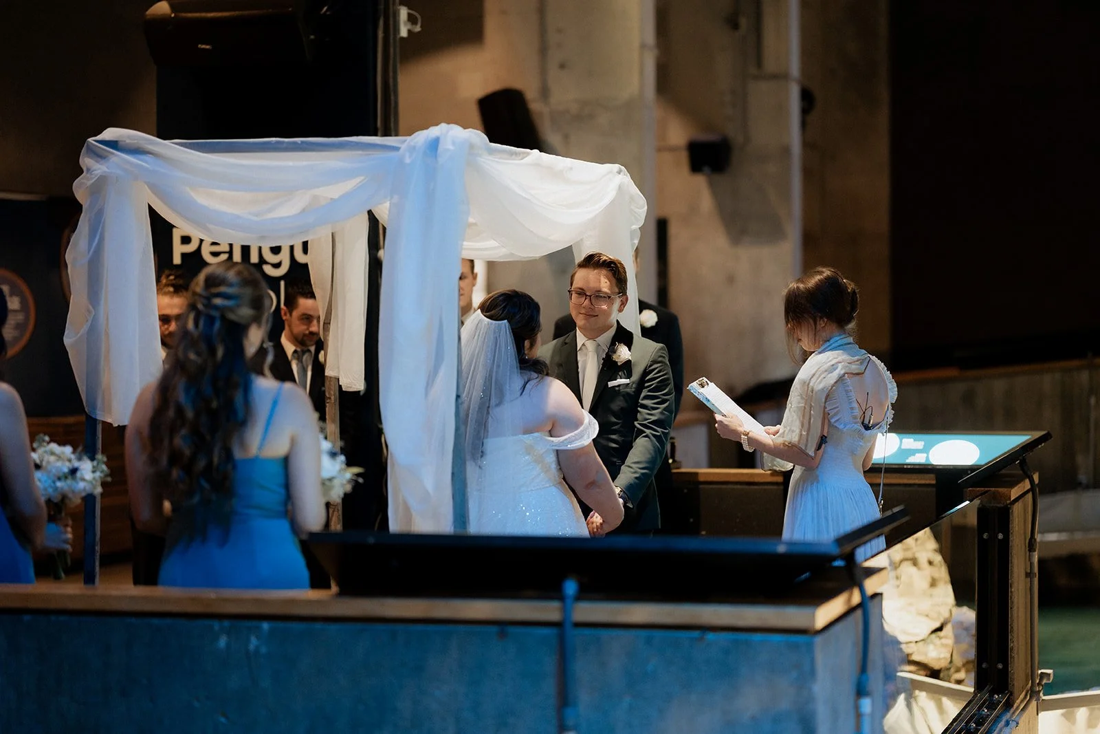 Sarah and Matt’s New England Aquarium wedding ceremony
