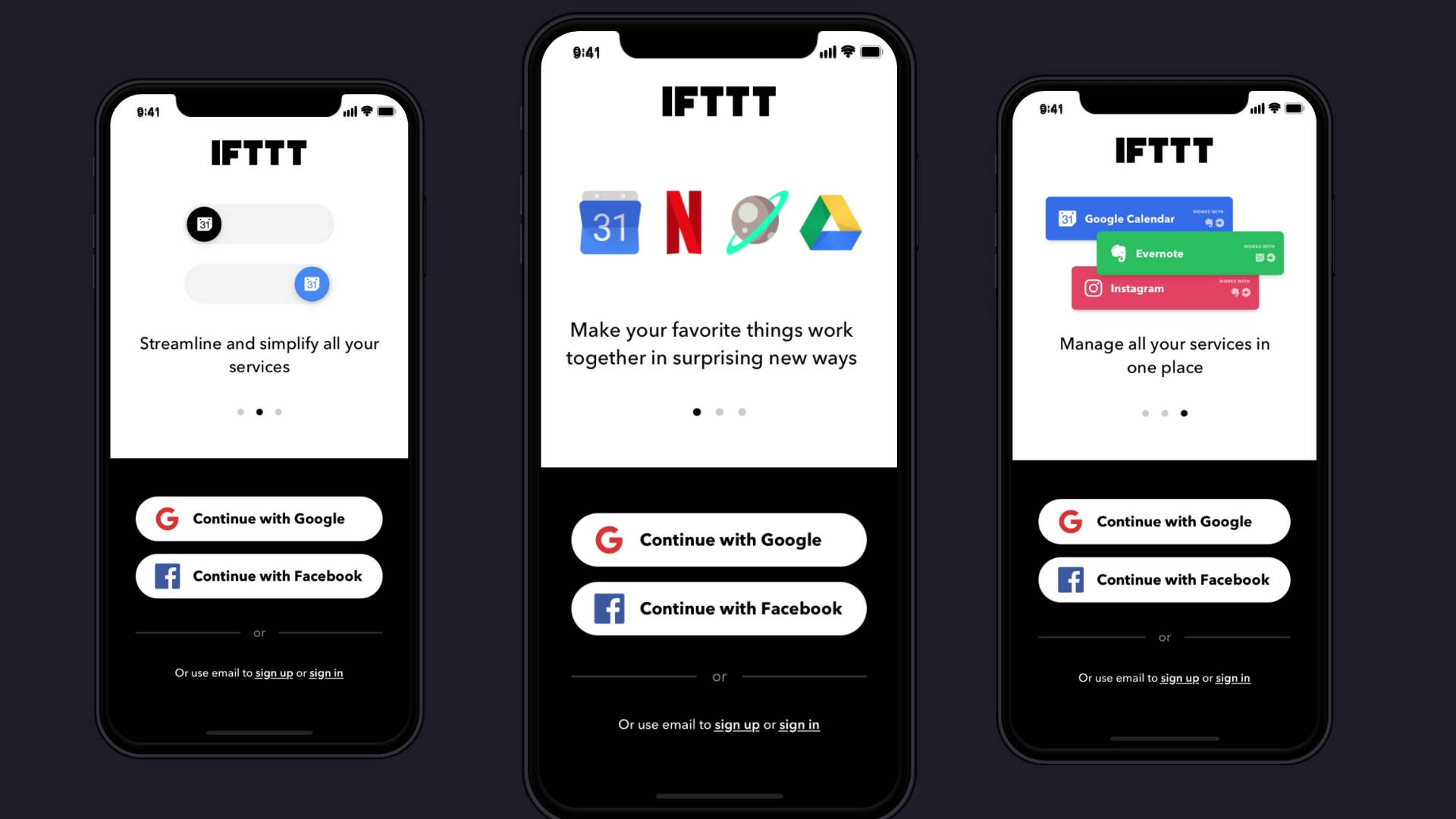 Signing in to IFTTT with Google, Facebook, or Apple – IFTTT Help