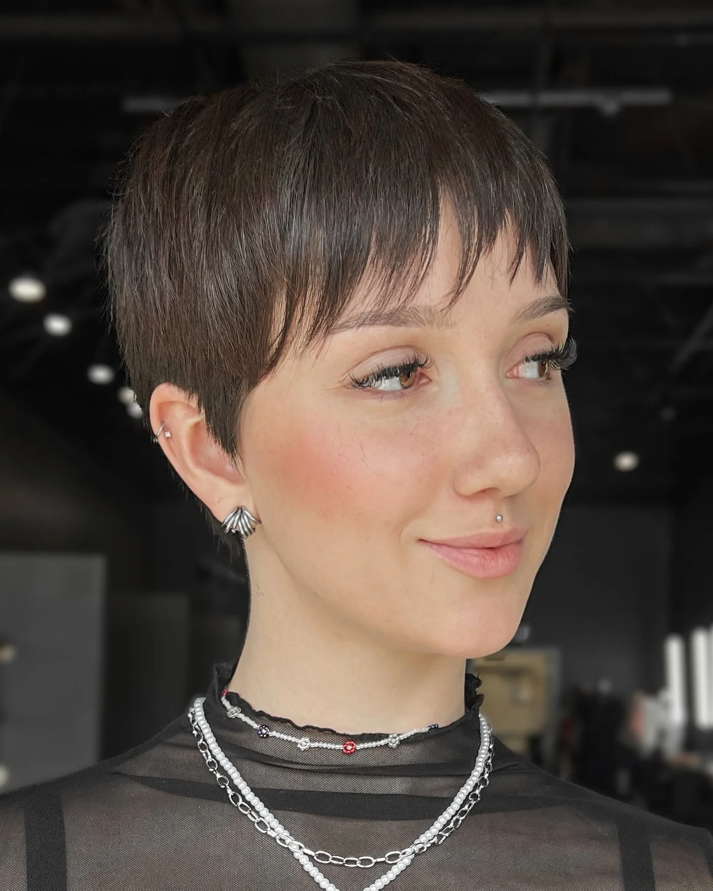 Just a lil sprinkle of Pixie dust 🪄🧚✨
An amazing haircut transformation from a Bob to a Pixie cut. It fits her SO WELL. STUNNING.🤩
SWIPE&gt;&gt;&gt; to see the before.
HAIR by @cosmolemon 
#HOFsalon
#HausOfFlint
#UtahHairSalon
#SaltLakeCityHairSal