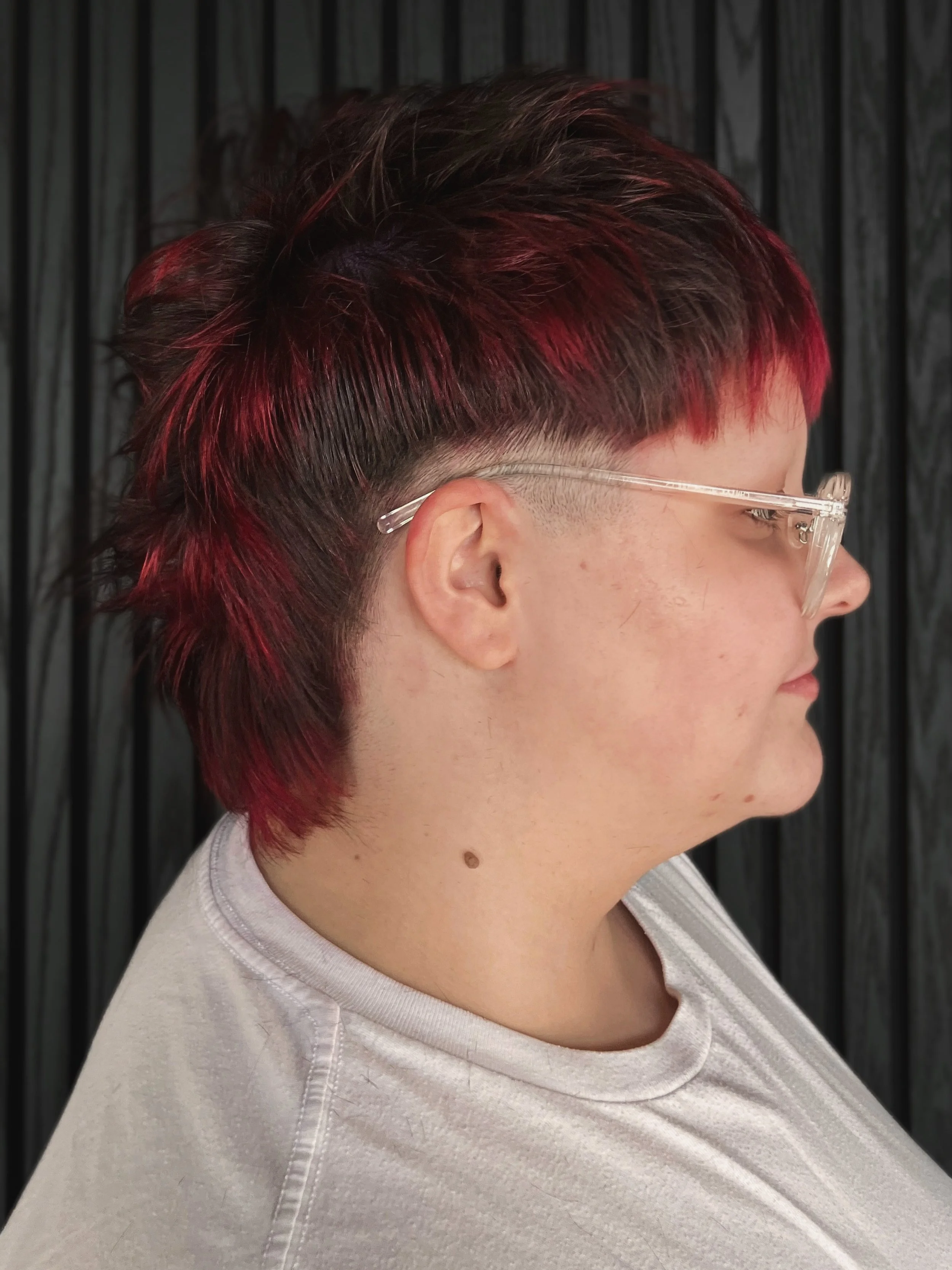 Punk&rsquo;d ❤️&zwj;🔥🤘🏽
.
.
HAIR by @hairg0blin 
#HOFsalon
#AlternativeHairSalon
#PunkHairStyle
#UtahHairSalon
#HausOfFlint