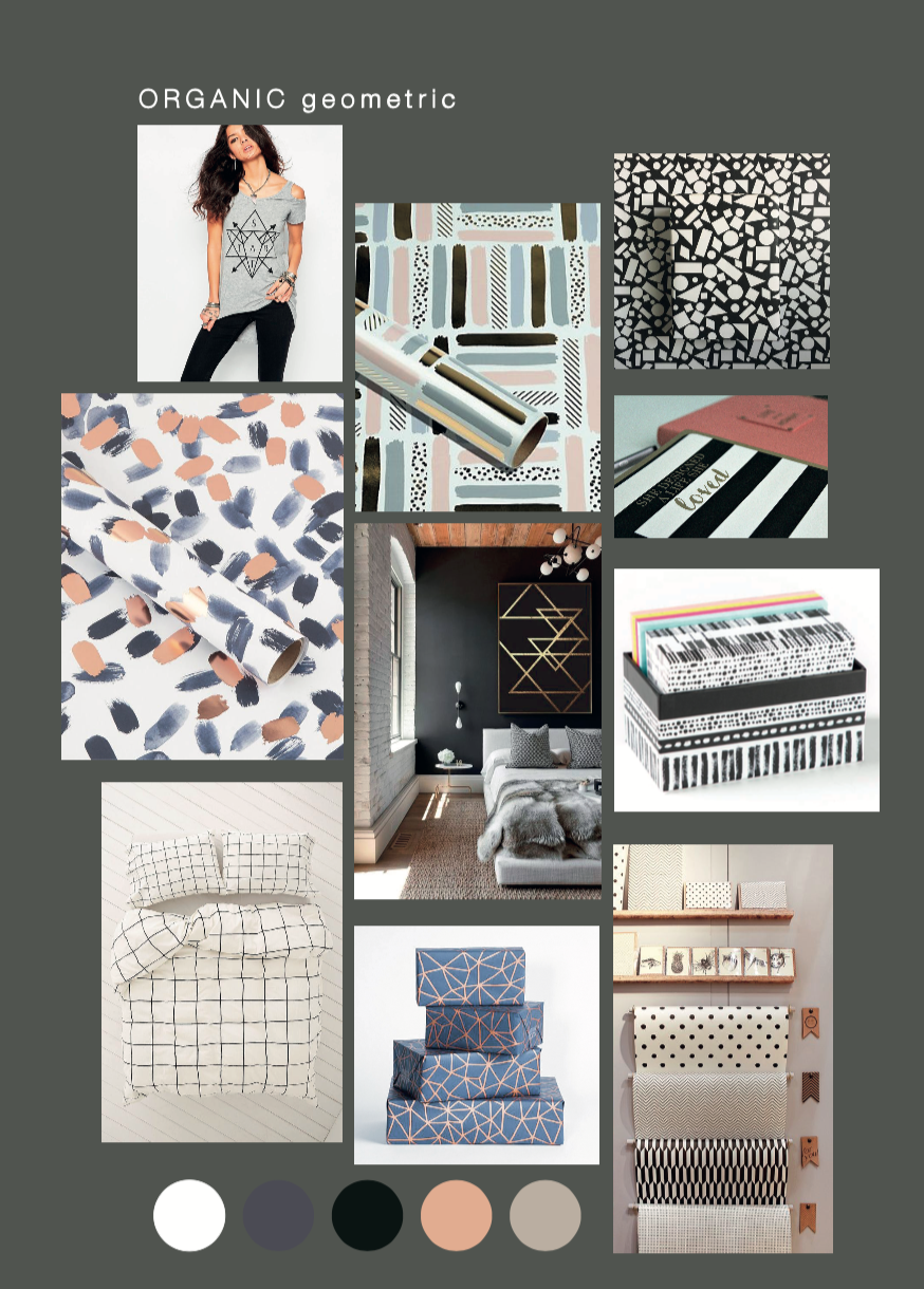 organic geometric mood board