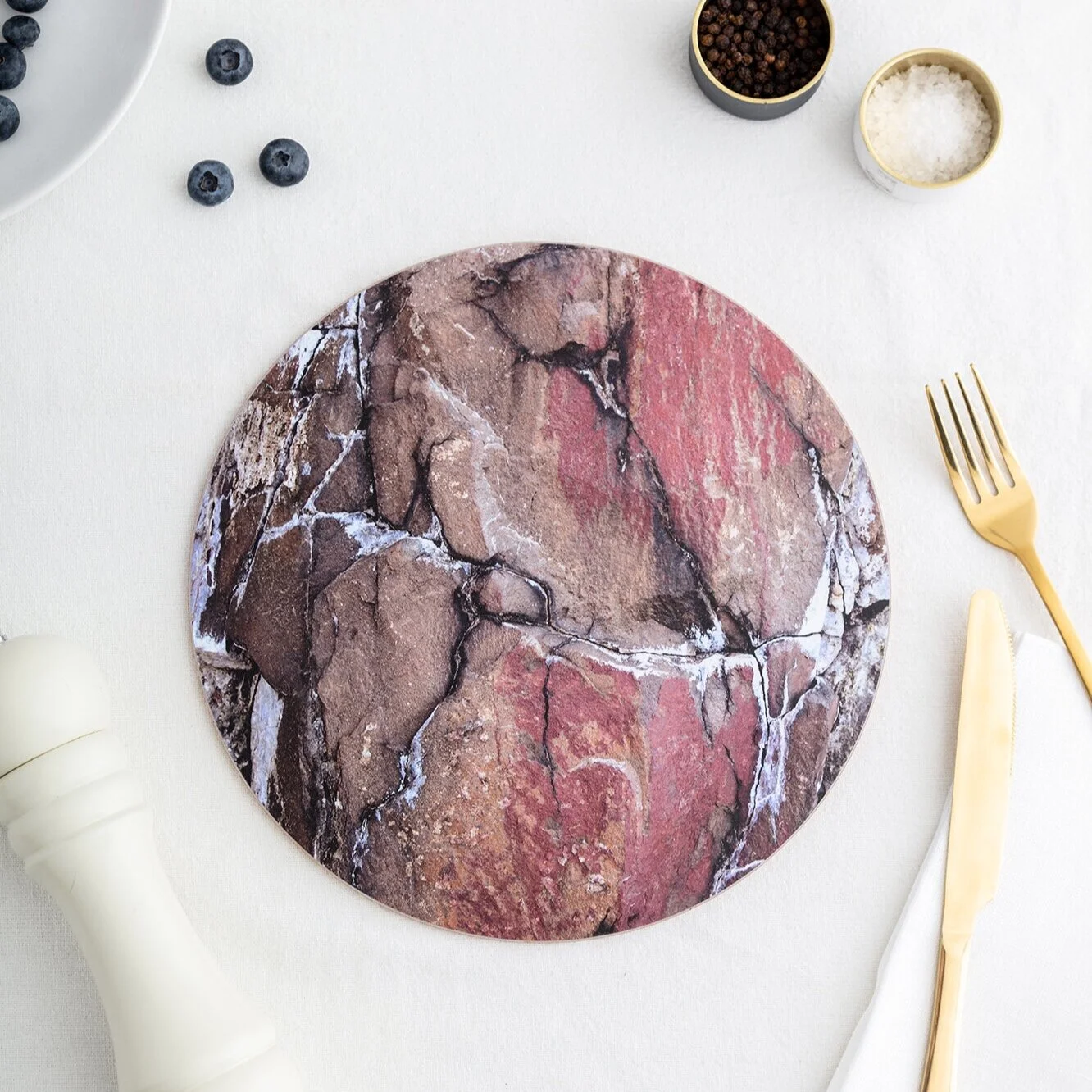 RUTH HOLLY — Set Of Four Round Earth Placemats