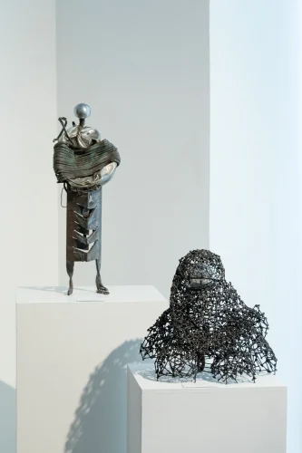 Olu Amoda "Sergeant Amusa" (back) and "Face" (front) Photo by Magnan Metz
