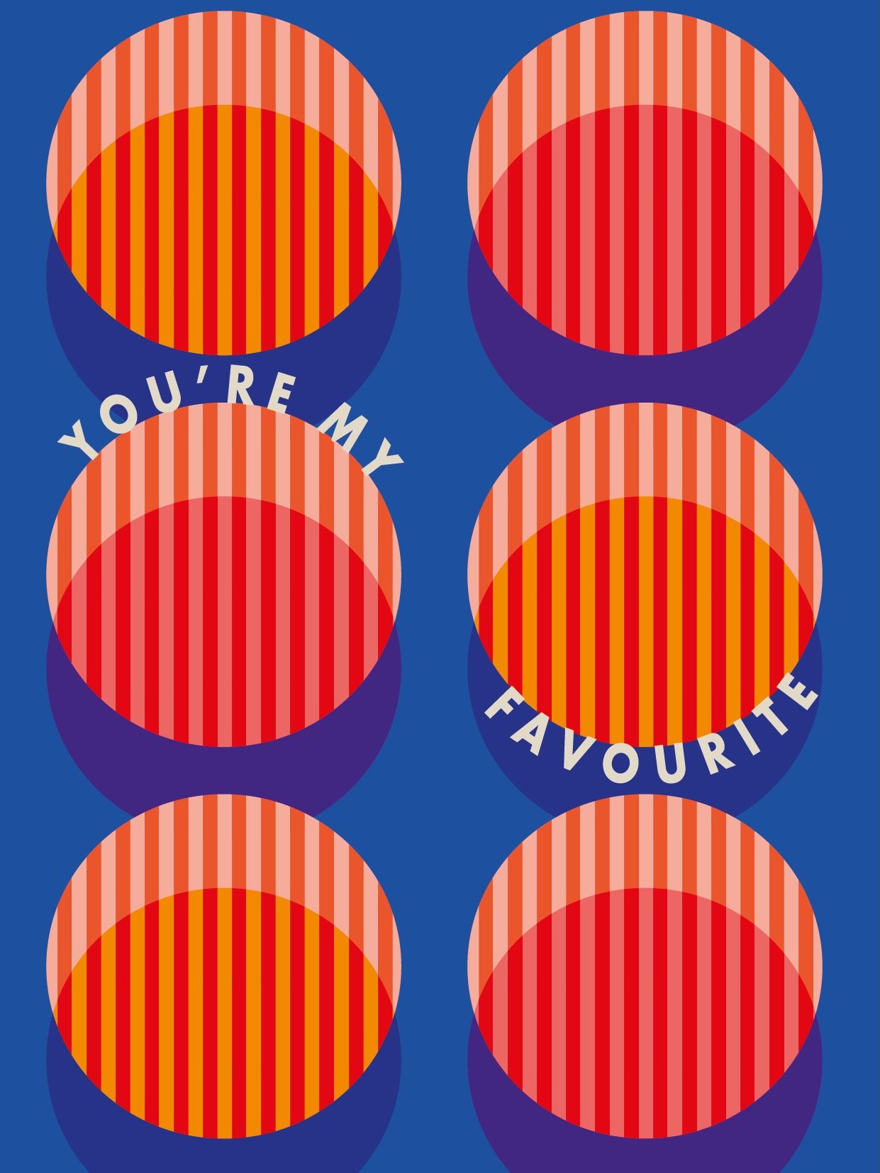 The 3rd instalment in our new card collection!

You&rsquo;re my favourite - a playful and bold use of pattern.

We have curated a selection of unique products we think that special person in your life would love!

- Paul Smith Bookworm Diffuser
- HAY