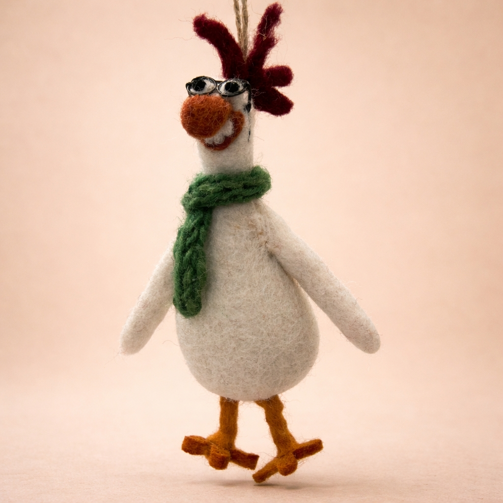 Felt Chicken Decoration - Sunflower Creation