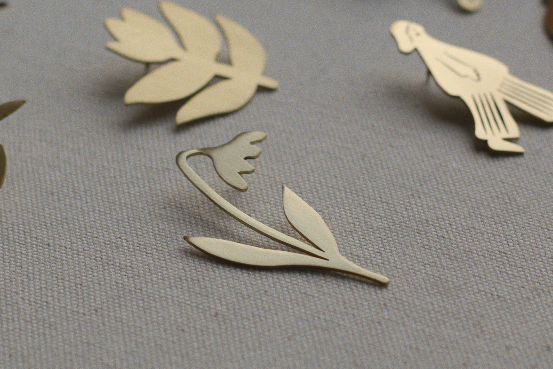 The First Light Brass Brooch - Follow The Magpie