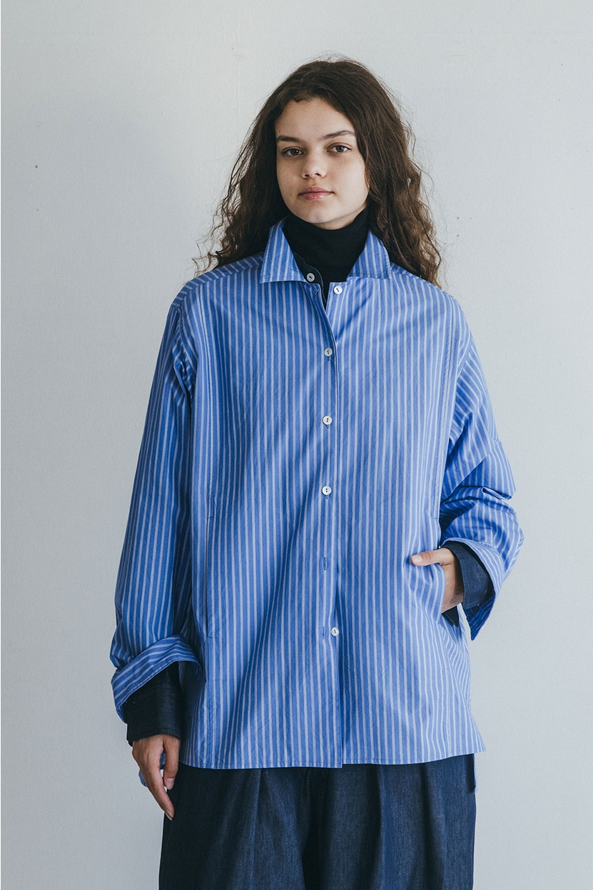 Rajesh Stripe Shirt - Fog Linen