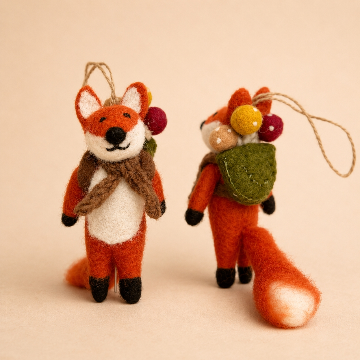 Felt Fox Decoration - Sunflower Creation
